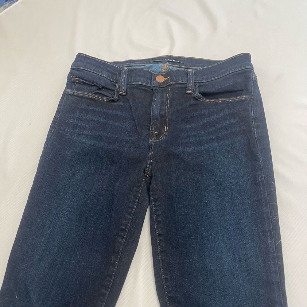J Brand Mid Rise Rail Eminence Skinny Denim Jeans Size 28 View 6
